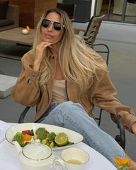 Kesha Faux Suede Lapel Jacket