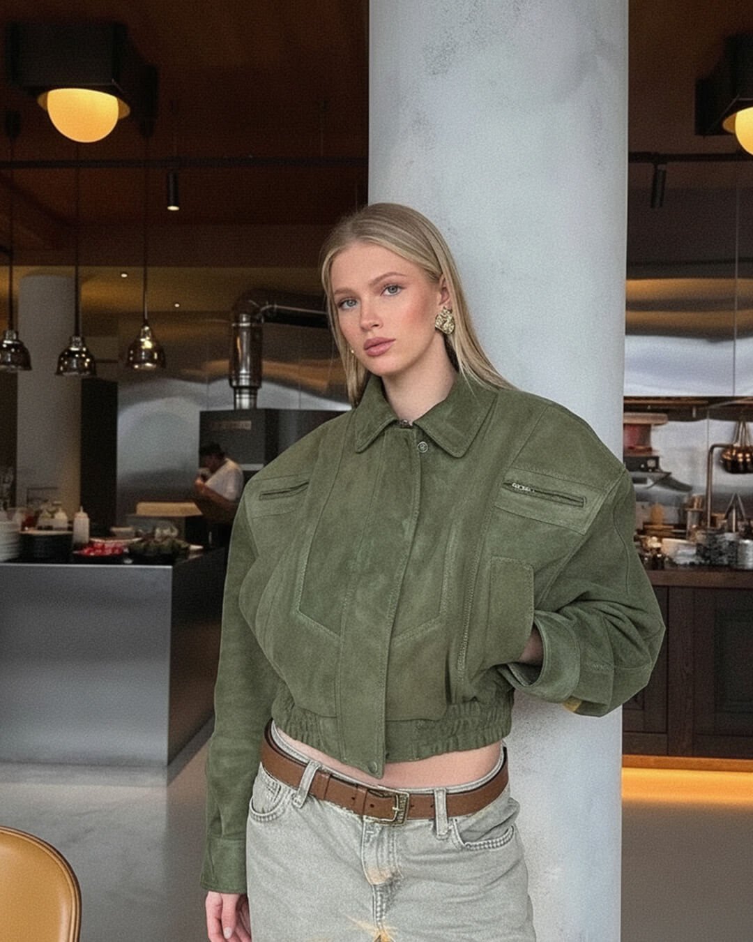 ZEYA - Kesha Suede Lapel Jacket