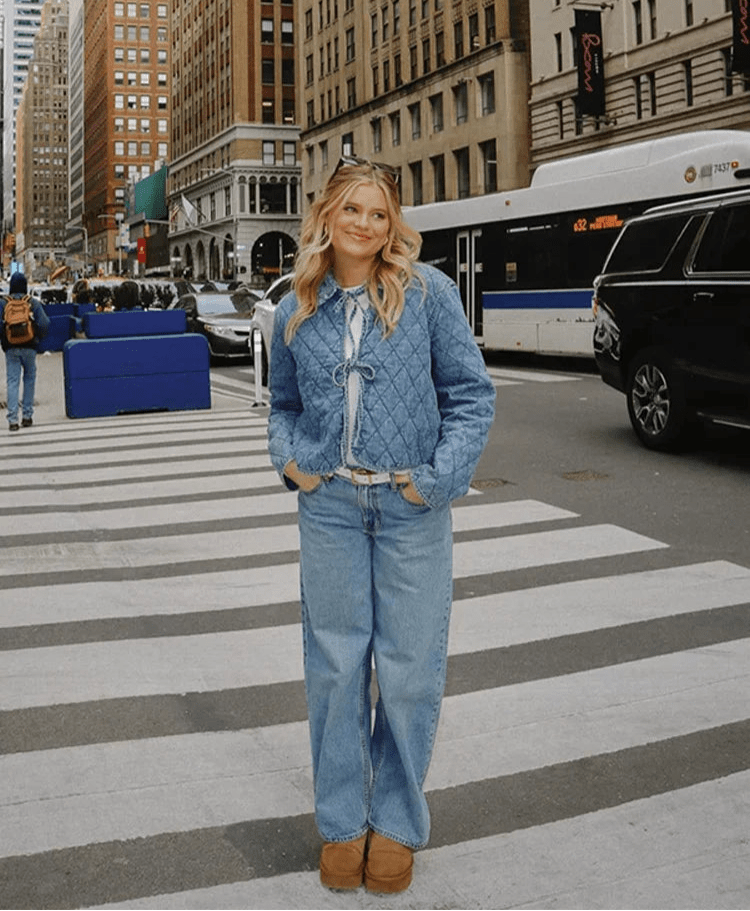 ZEYA - Lana Denim Jacket with Lace Design