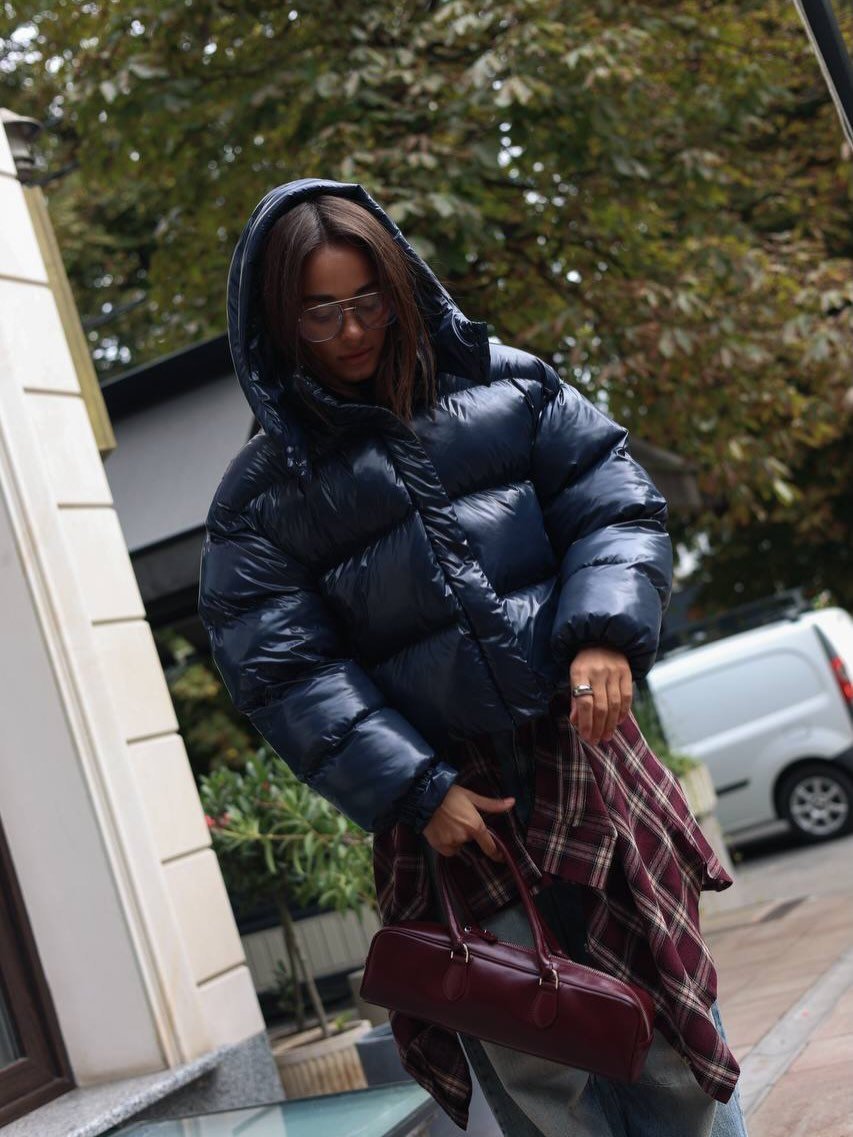 ZEYA - Lara Hooded Glossy Puffer Jacket