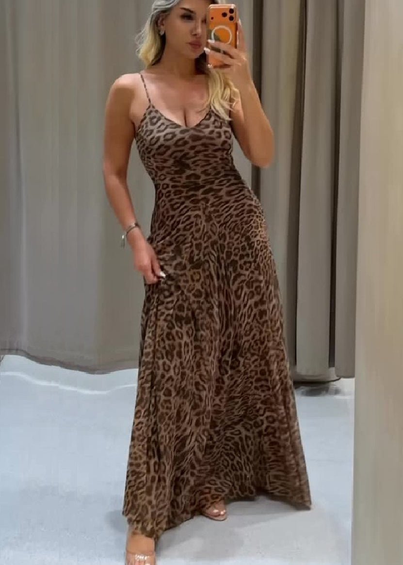 ZEYA - Lara Leopard Print Maxi Dress