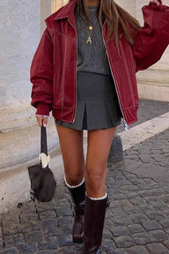 Lena Faux Leather Jacket