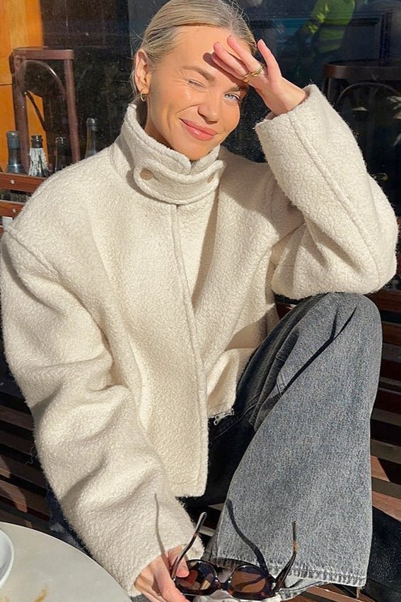 ZEYA - Lillian Stand Collar Cropped Coat