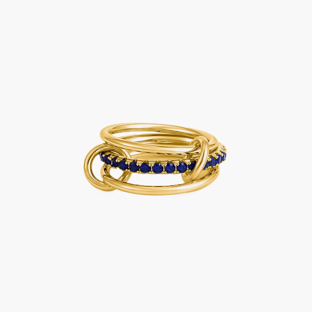 ZEYA - Livia Blue Gemstone Stacked Ring