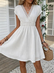 Lorelei French Lace V-Neck Fitted Dress