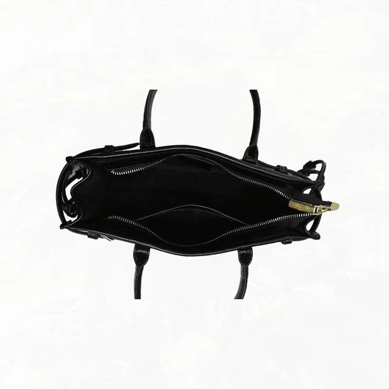 ZEYA - Lorena Leather Shoulder Bag with Belt Detail