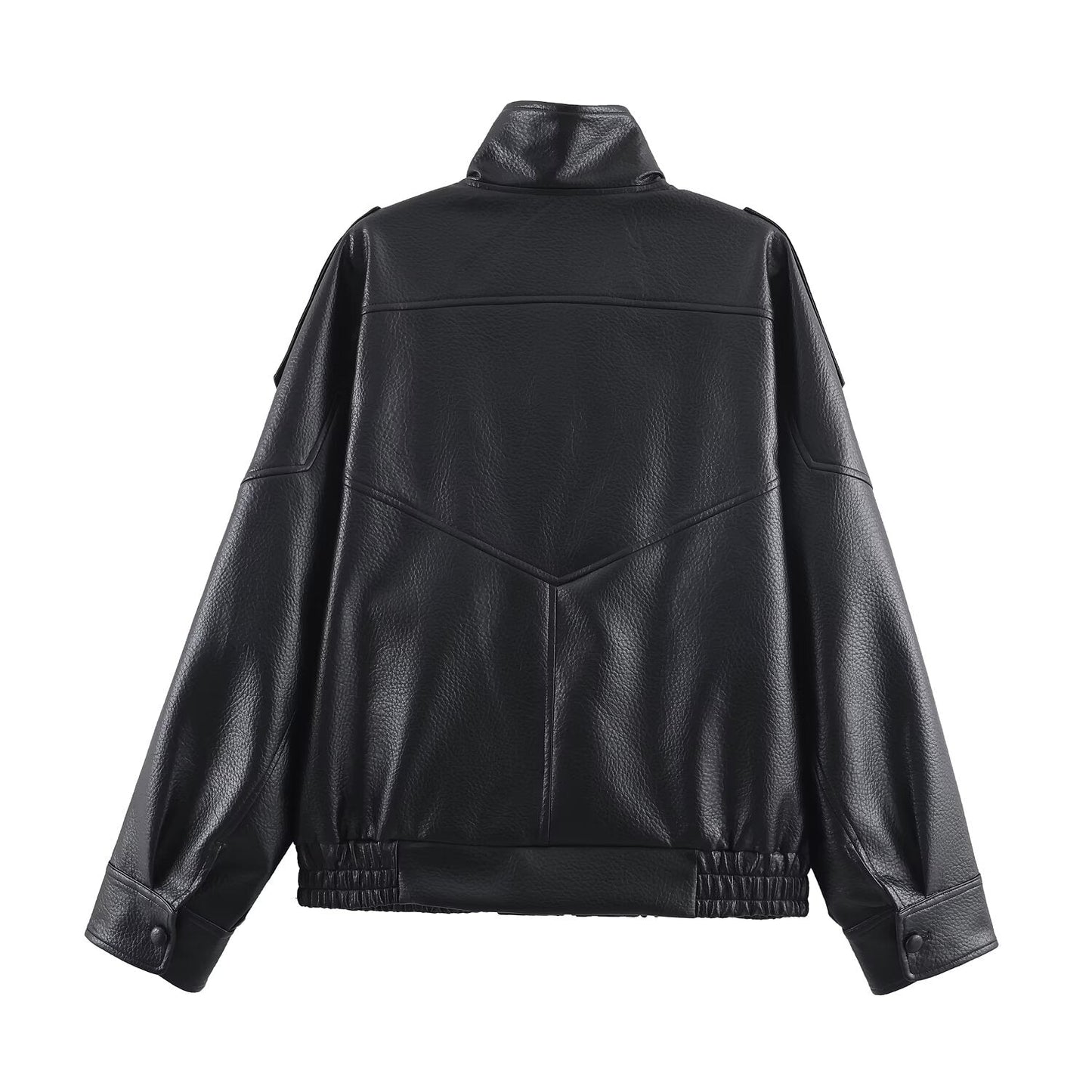 ZEYA - Lucille Asymmetrical Leather Jacket