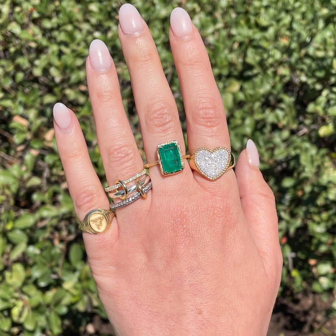 ZEYA - Lumi Zirconia Sparkle Stacked Ring