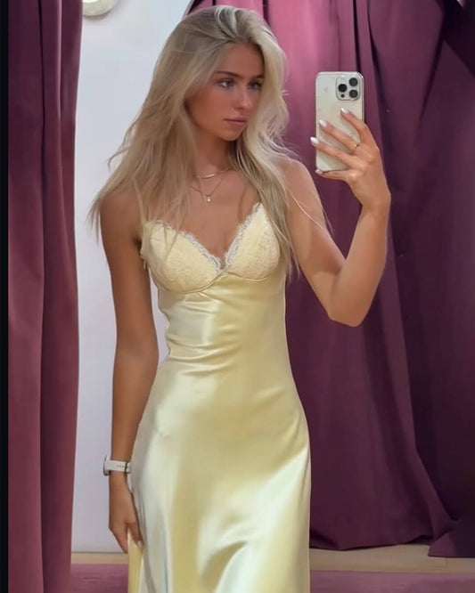 ZEYA - Marcella Backless Satin Midi Dress