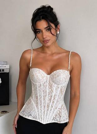 ZEYA - Marcella Lace Sheer Bustier Cami
