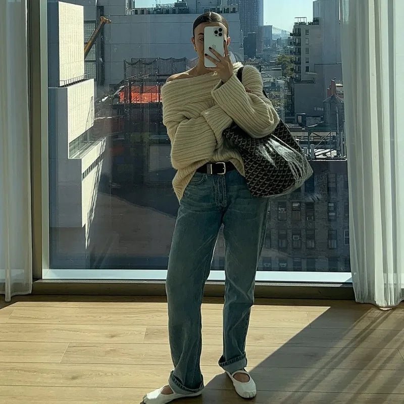 ZEYA - Margaux Off - Shoulder Knit Sweater