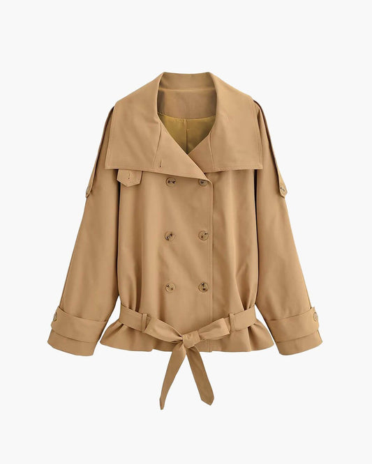 ZEYA - Maria High Neck Utility Trench Coat