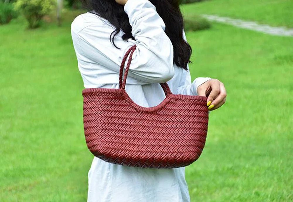 ZEYA - Melisande Woven Leather Tote Bag