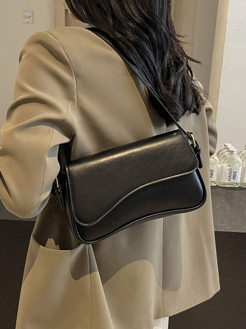 Zeya - Mila Shoulder Saddle Bag Silver Regular