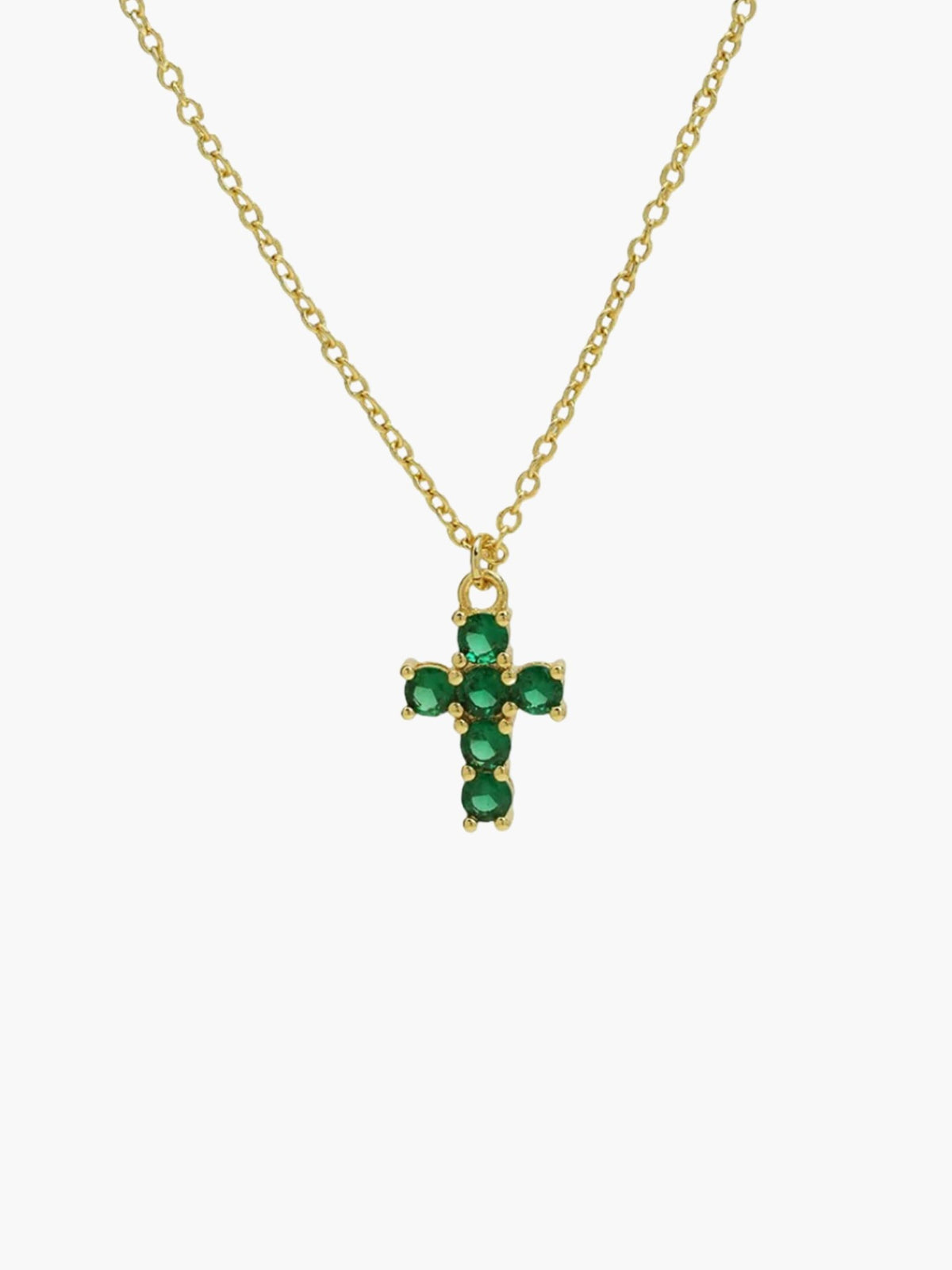 ZEYA - Miya Birthstone Necklace - Elegant Cross Pendant with Zircon for Women