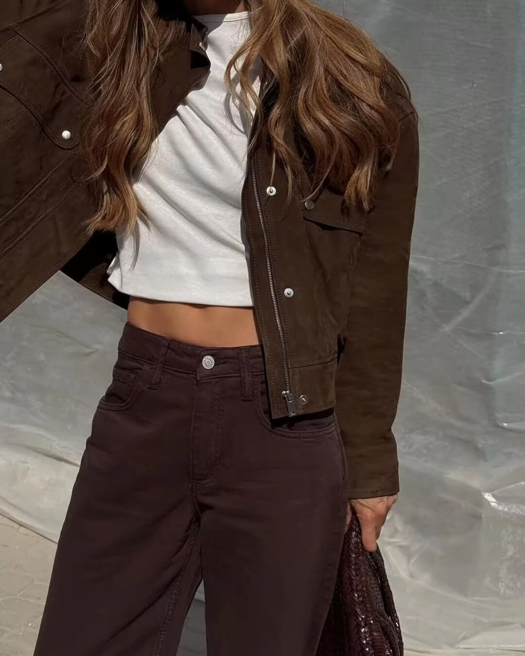ZEYA - Nadine Suede Bomber Jacket