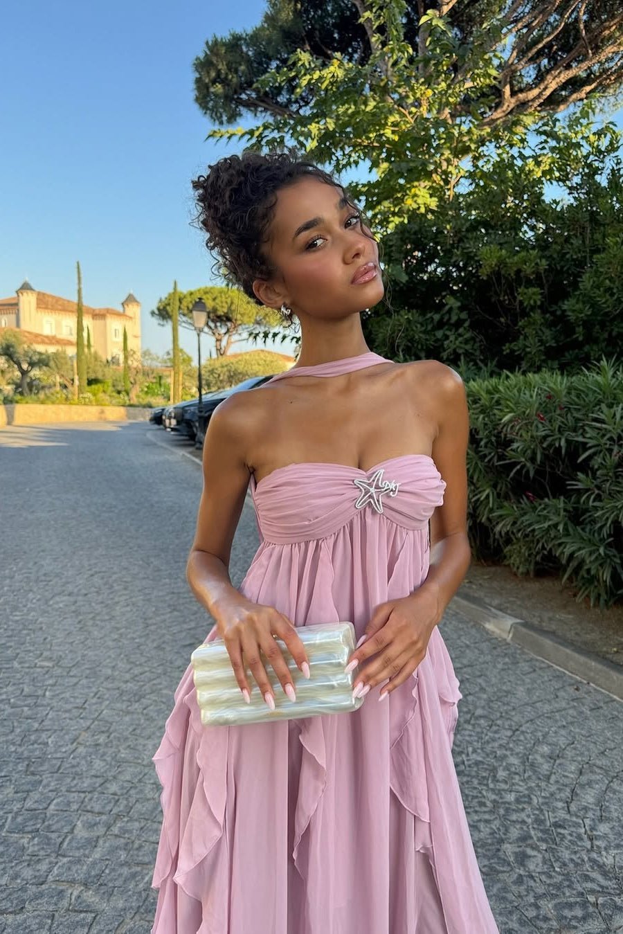 ZEYA - Nela Strapless Ruffled Maxi Dress