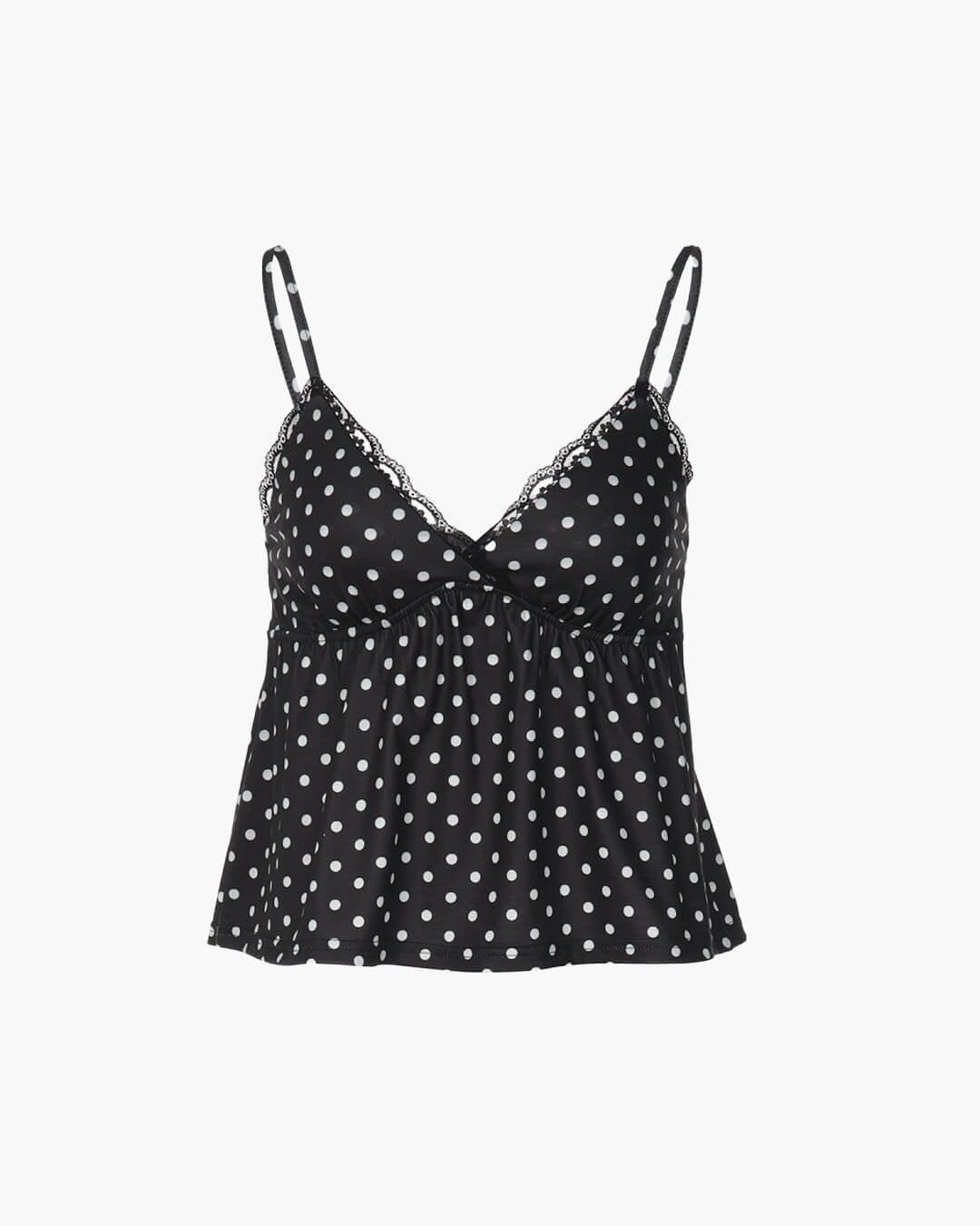 ZEYA - Octavia Dot Print Lace Trim Camisole
