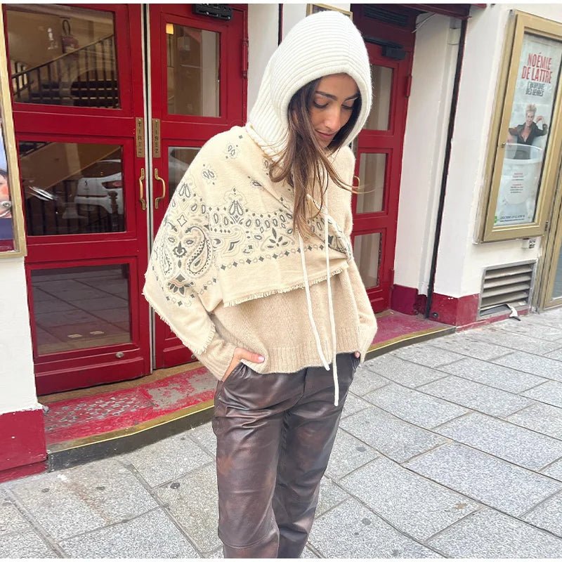 ZEYA - Reese Paisley Knitted Bandana Scarf