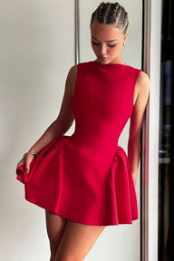Rina Ruffled Backless Mini Dress