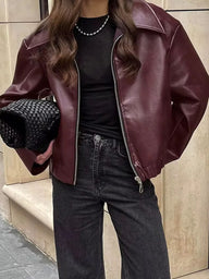 Risa Faux Leather Jacket