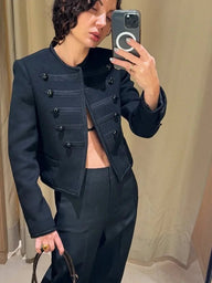 Romy Black Napoleon Jacket