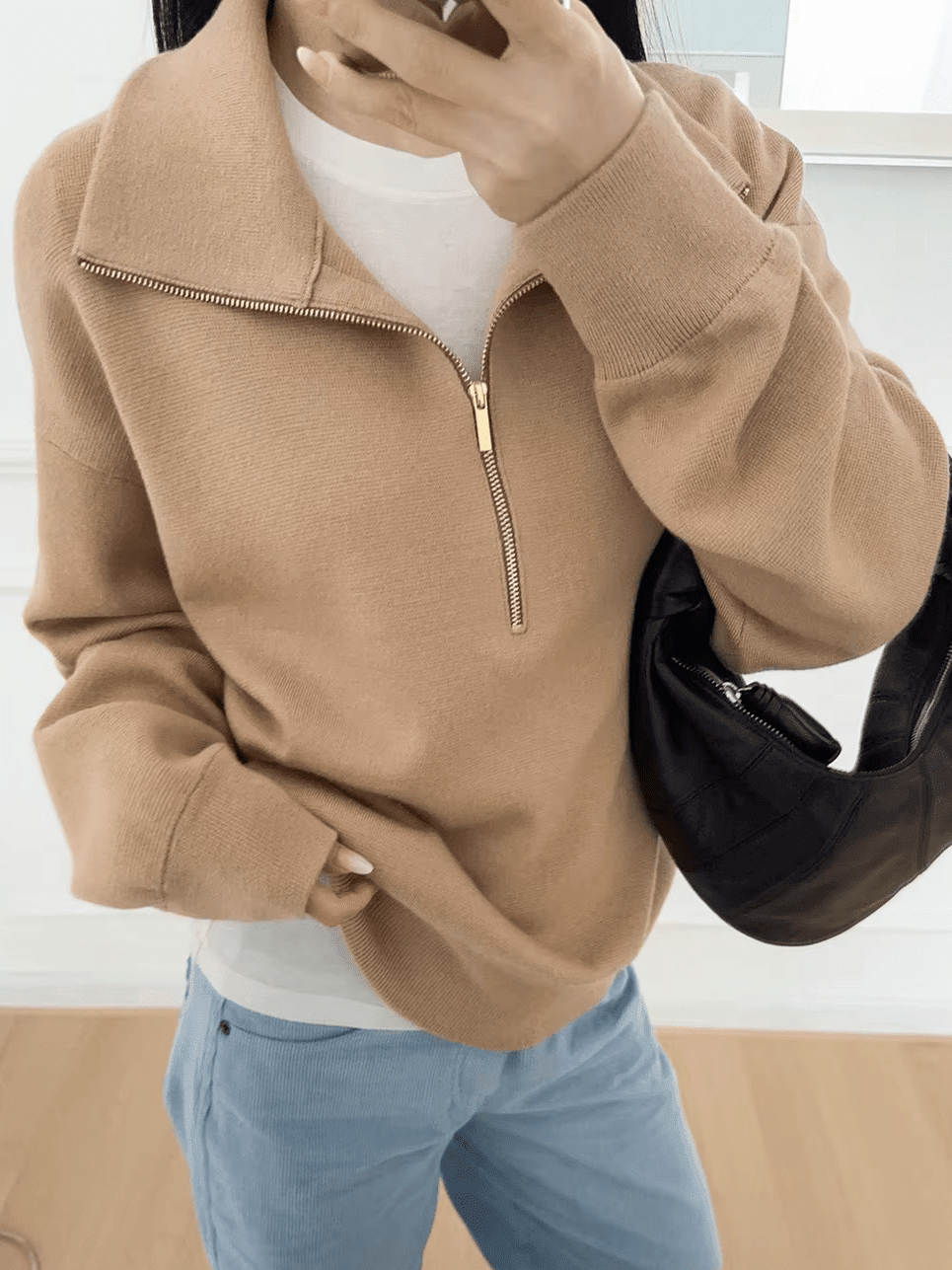 ZEYA - Sabrina Half-Zip Knit Sweater