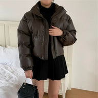 Sammy Faux Leather Puffer Jacket