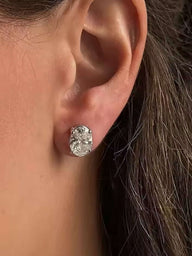 Sandra Oval Cut Zirconia Earrings