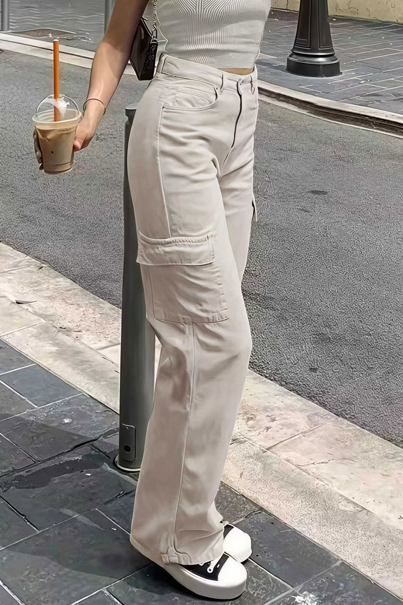 ZEYA - Sara Pocket Cargo Straight Pants