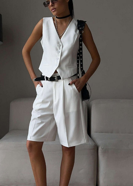 ZEYA - Serena Tailored Vest & Bermuda Shorts Set