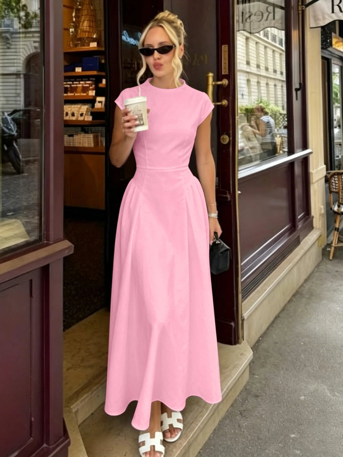 ZEYA - Sienna Flare Maxi Dress with Cap Sleeves