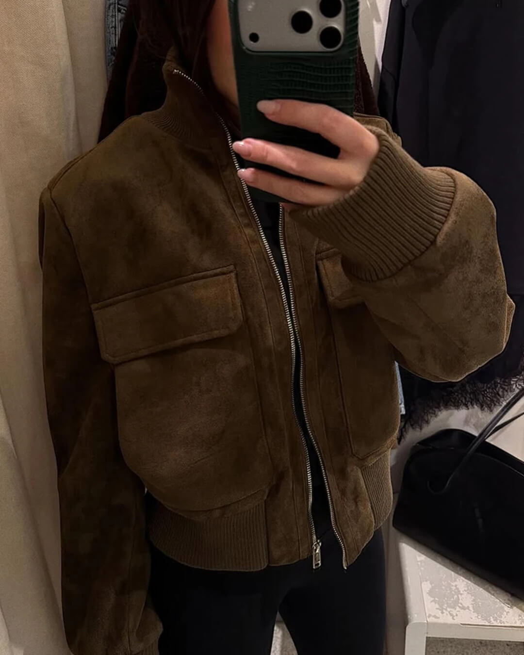 Solane Stand Collar Bomber Jacket