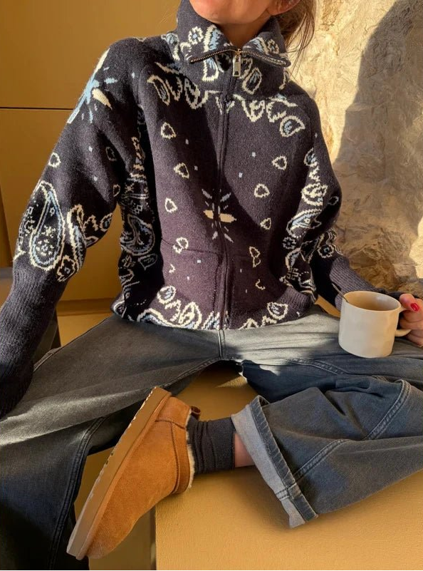 ZEYA - Stacey Paisley Knitted Cardigan