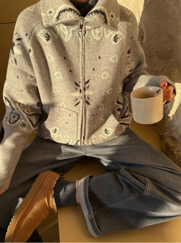 ZEYA - Stacey Paisley Knitted Cardigan