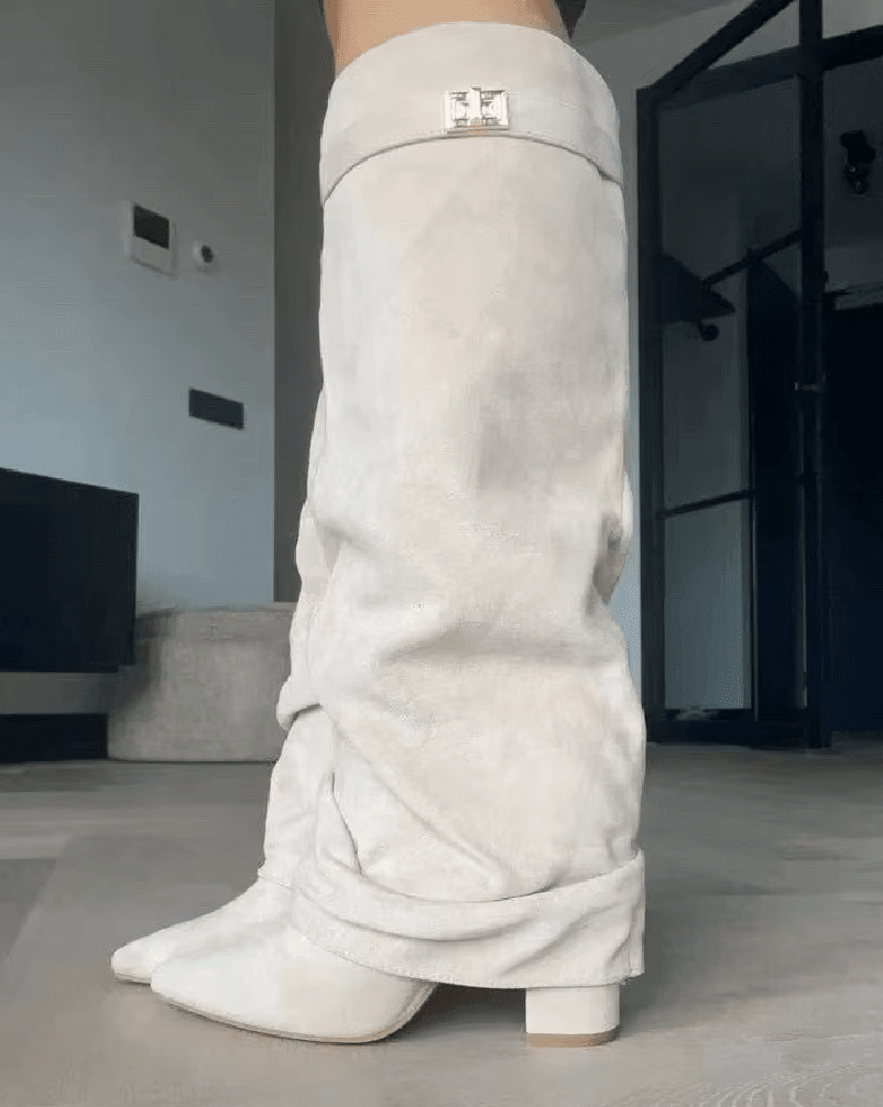 ZEYA - Teresa Slouchy Pointed Knee High Boots