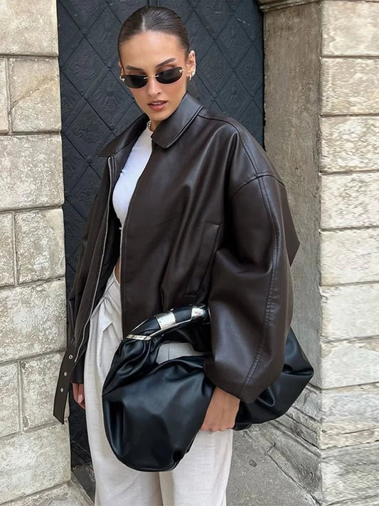 ZEYA - Valentina Leather Moto Jacket