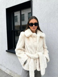 Veronica Belted Faux Fur Coat