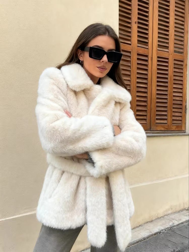 ZEYA - Veronica Belted Faux Fur Coat