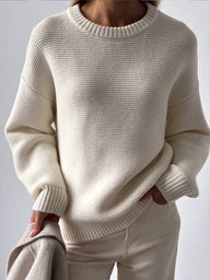 Via Creme Knit Sweater