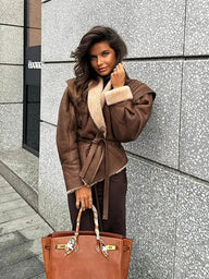 Zenna Faux Leather Coat