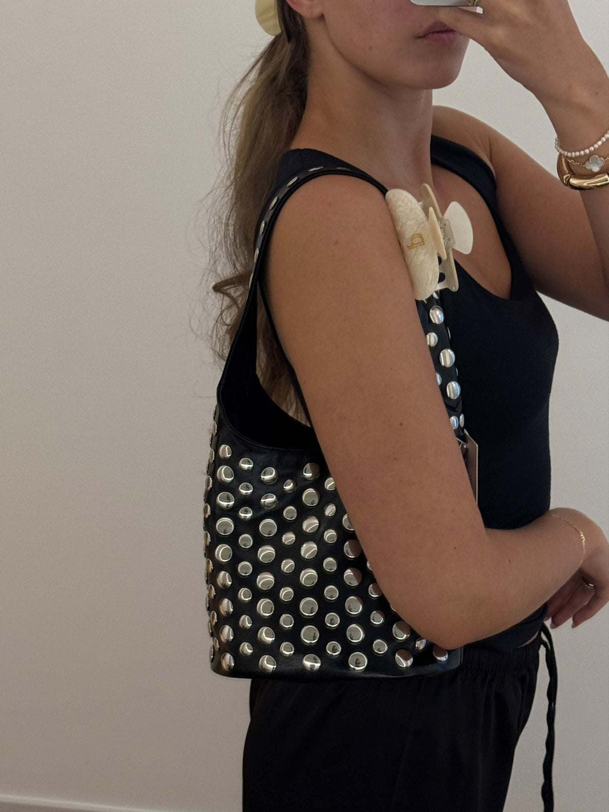 ZEYA - Zinnia Studded Bucket Bag